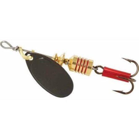 XXB Mepps Plain Aglia Spinner | Black; 1/8 Oz.