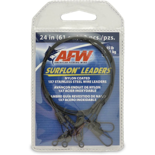 American Fishing Wire Surflon Leader Wires 3-Pack, 45 Lbs - Salt Wtr T
