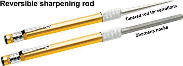 Smith’S Dret Diamond Retractable Sharpening Rod - Outdoor Hunting Knife & Hook Sharpener - Fishing Hunting Filet Serrated Pocket Knives - Handhel