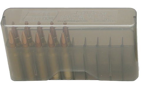 Mtm J-20 Slip-Top Ammo Box 20Rd Rifle 2.35 Oal Sm Poly Clear Smoke