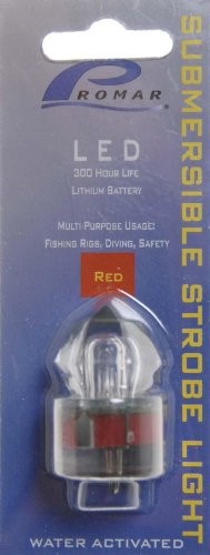 Submersible Strobe Light Water Activated Led 300Hr, Red