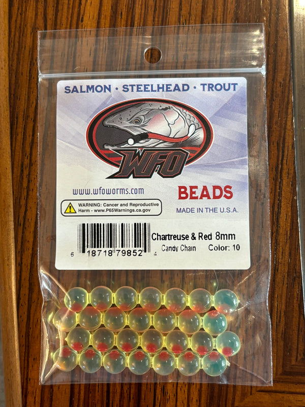 WFO Bead Chartreuse & Red