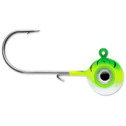 Vmc Neon Moon Eye 1/4 Oz. 3D Holographic Jig - 4 Pack - Green Fire Uv