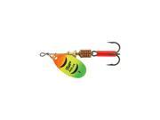 Mepps Aglia Plain Treble Spinner Hot Fire Tiger Size 0 1/12Th Oz - B0 Hft