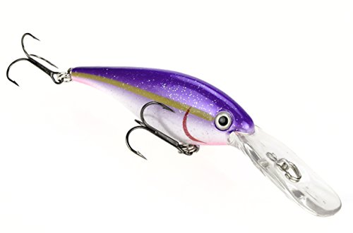 XXB Strike King Walleye Elite Lucky Shad Bait, Violet Alewife, 3-Inch Multi-Colored