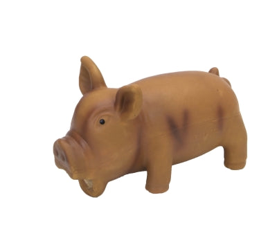 Co83151 6.25 In. Rascals Latex Grunting Pig Dog Toy - Brown