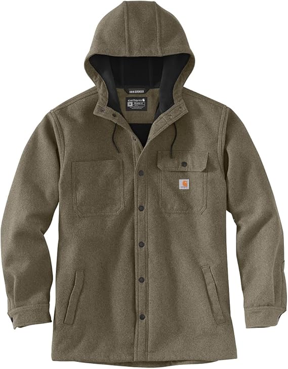 Carhartt Rain Defender Relaxed Fit Heavyweight Hooded Shirt Jacket Men