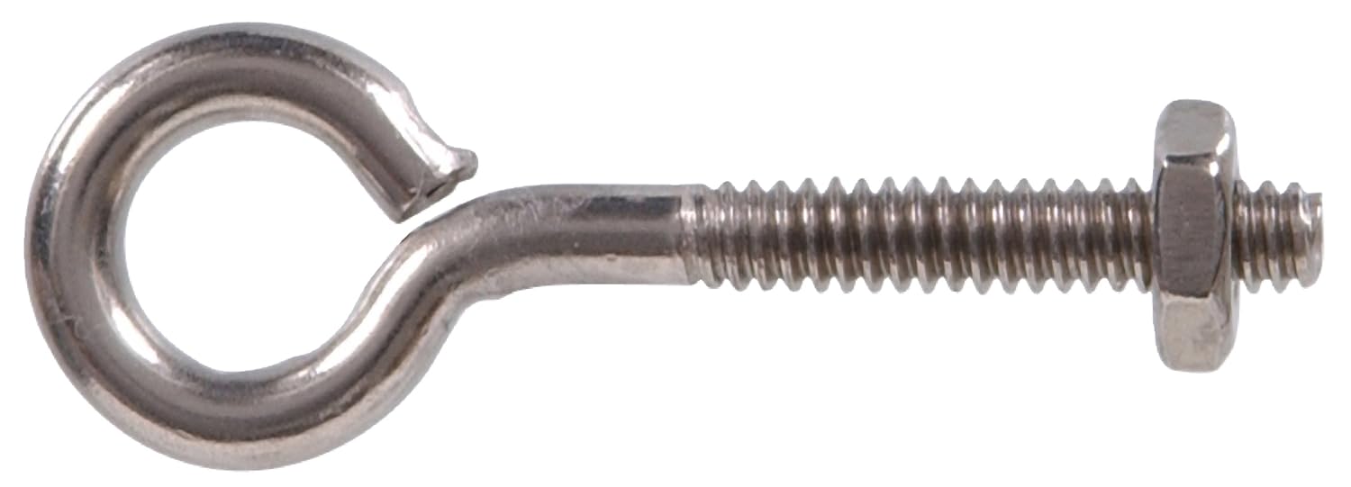 Hillman Hillman 4286 5/16-18 x 4 Inch Stainless Steel Eye Bolts with Nut - 5 Pack