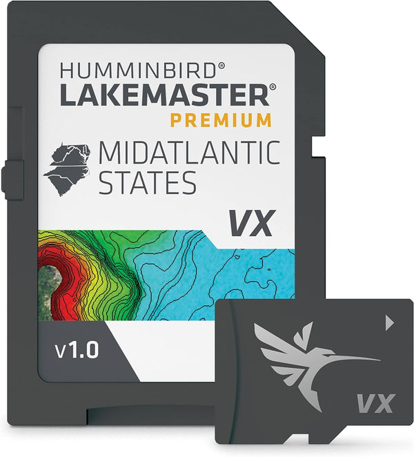 Humminbird Lakemaster VX 602004-1 Premium Mid-Atlantic States microSD