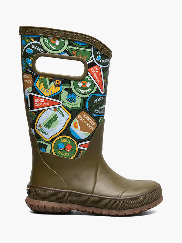 Bogs Camping Patches Big Kids Rainboots XXB
