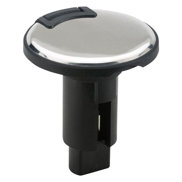 Attwood 910R2PSB-7 - 910T Series Round Stainless Steel Cover 2-Pin Plug-In Base