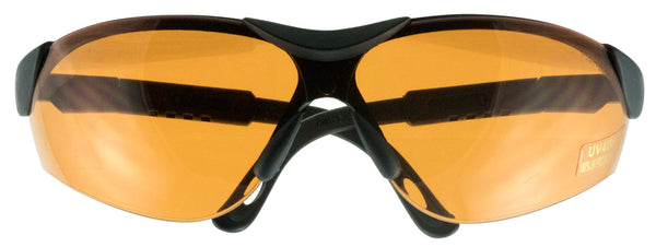 Walkers Gwpxsglamb Shooting Glasses Elite Shooting/Sporting Glasses Black Frame Polycarbonate Amber Lens