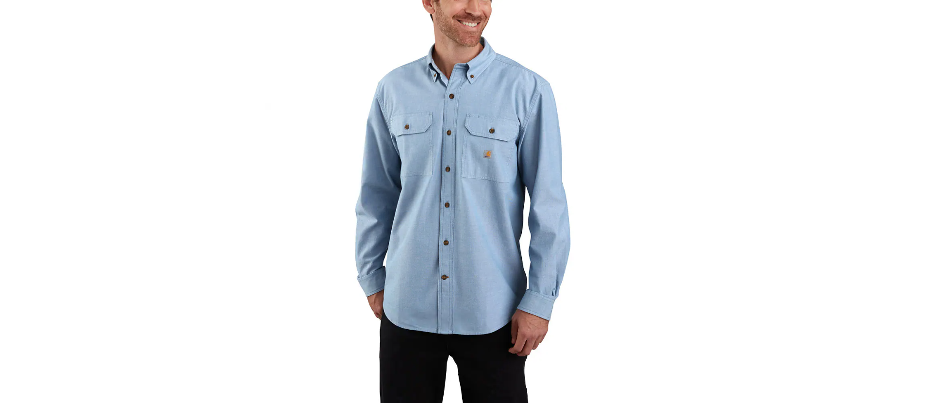 Carhartt Loose Fit Midweight Chambray Long-Sleeve Shirt Men's