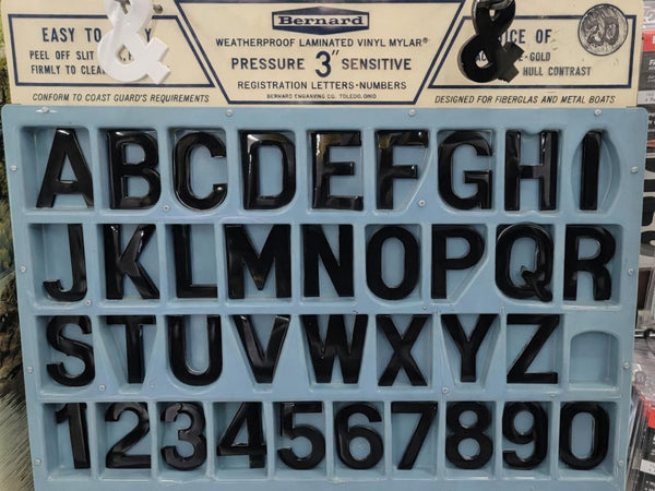 Bernard Engraving Boat Letters & Numbers