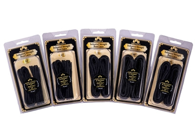 Obenauf's Boot Laces Industrial Strength Black Waxed Round Black -54