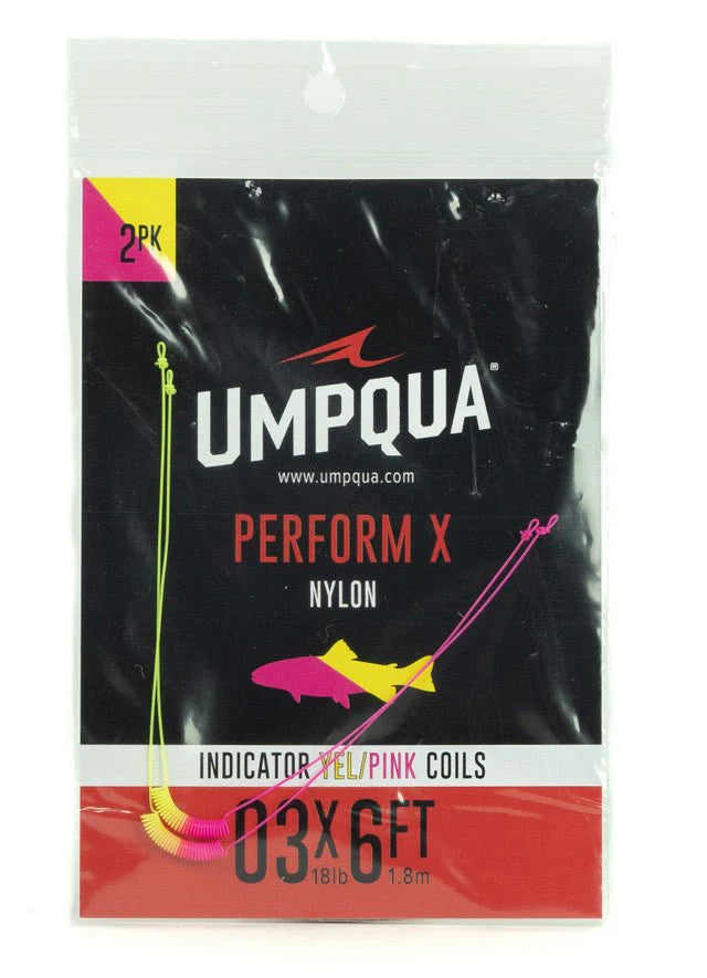 Umpqua Perform X Nylon Indicator Coils - Yellow/Pink - 03x 6ft