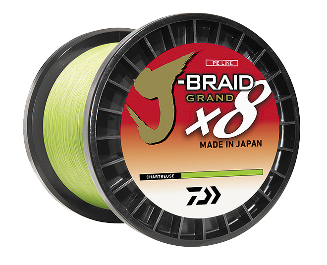 Daiwa J-Braid X8 Grand Braided Line - Chartreuse - Filler Spool