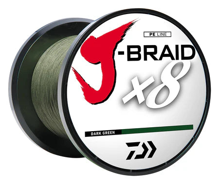 Daiwa J-Braid Line Braid 65lbs Dark Green - Service Spool