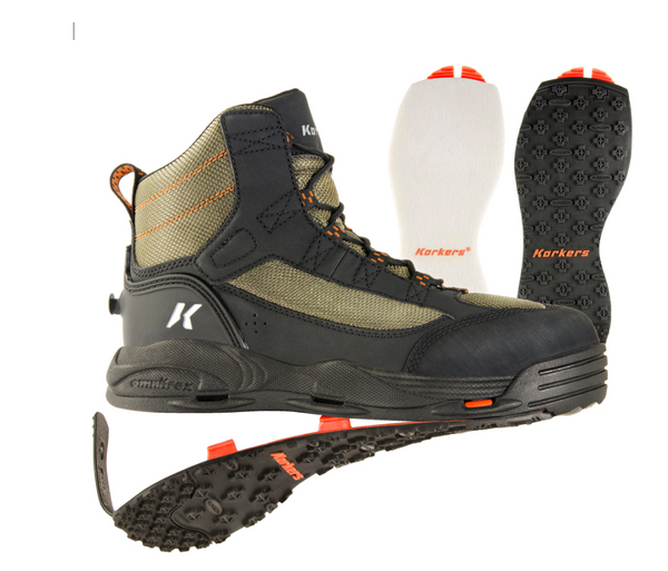 Korkers Greenback w/ Felt & Kling-On Soles