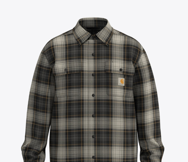 Carhartt Loose Fit Heavyweight Flannel Long-Sleeve Plaid Shirt Men's