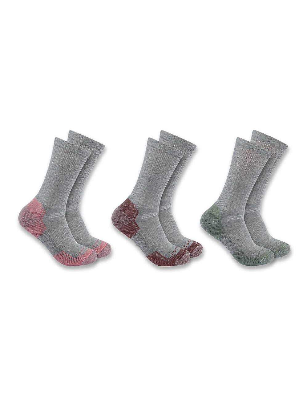 Carhartt Midweight Cotton Blend Crew Sock 3 Pack Women's