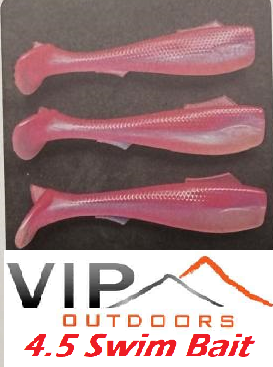VIP Outdoors 4.5" Swim Bait Pearl Pink