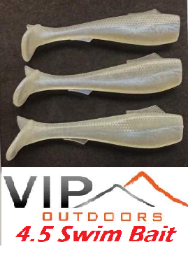 VIP Outdoors 4.5" Swim Bait White Glow