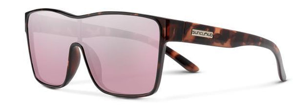 Suncloud Biff Tortoise Frame Polarized Pink Gold Mirror Lens