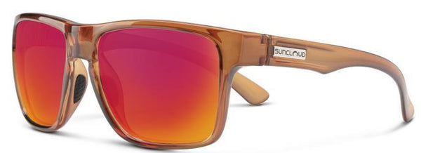 Suncloud Rambler Crystal Amber Frame Polarized Red Mirror Lens