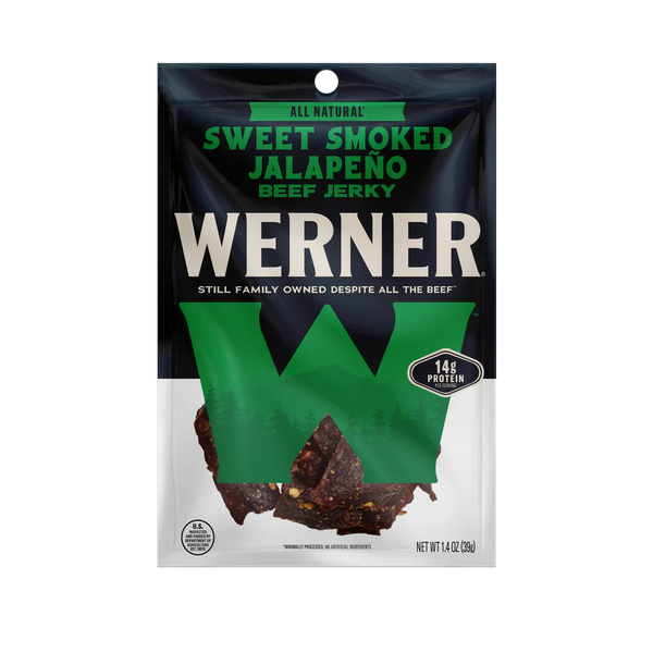 Werner 2.4 oz Bag Beef Jerky - Assorted