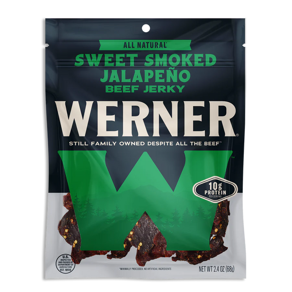 Werner All Natural Beef Jerky - 2.4 Oz