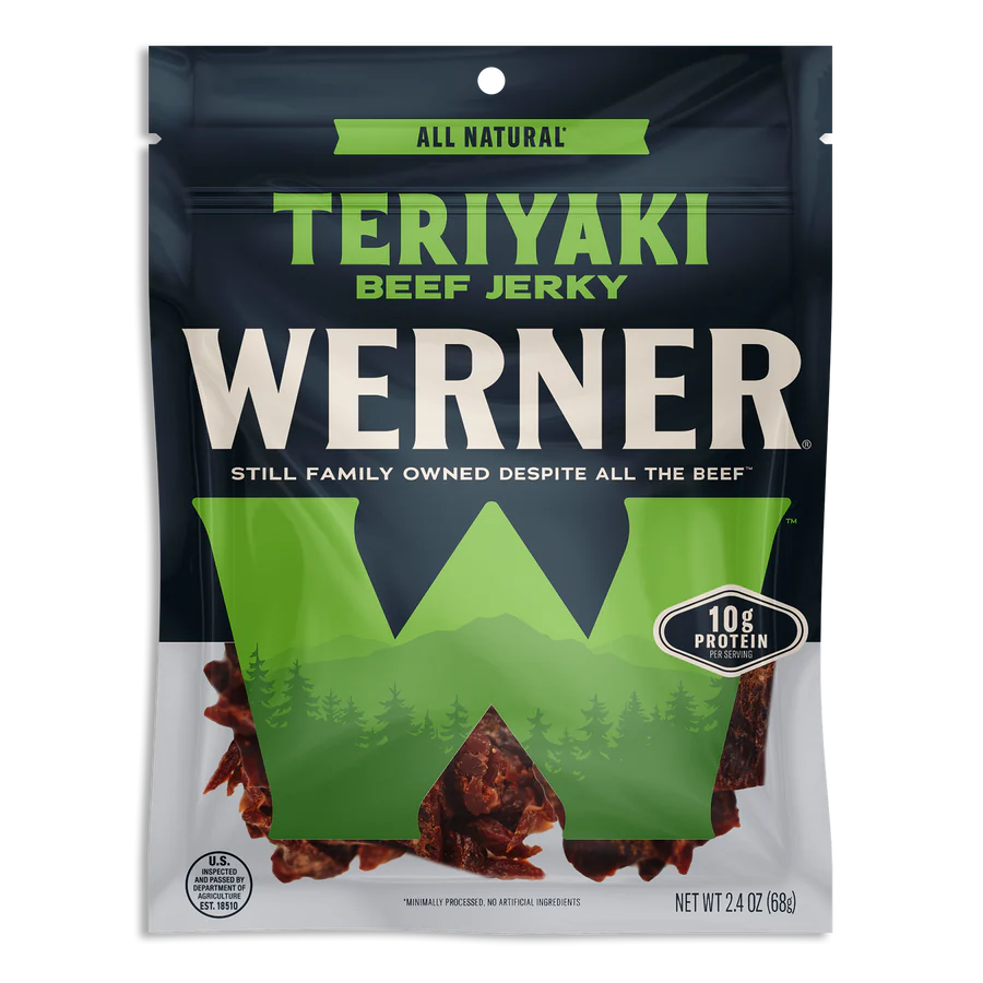 Werner All Natural Beef Jerky - 2.4 Oz