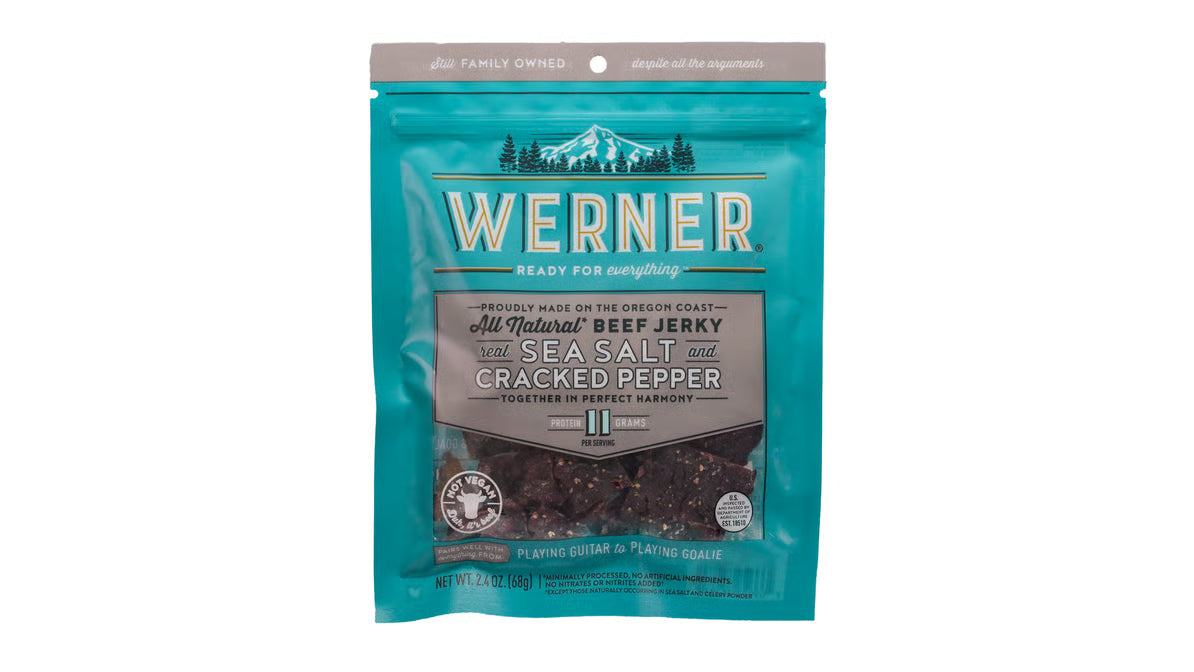 Werner 2.4 Oz Sea Salt & Cracked Pepper Beef Jerky