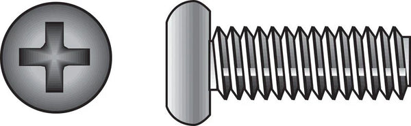 Hillman 18-8 Stainless Steel Pan Head Phillips Machine Screw 1/4" x 3/4" - 100 Pack