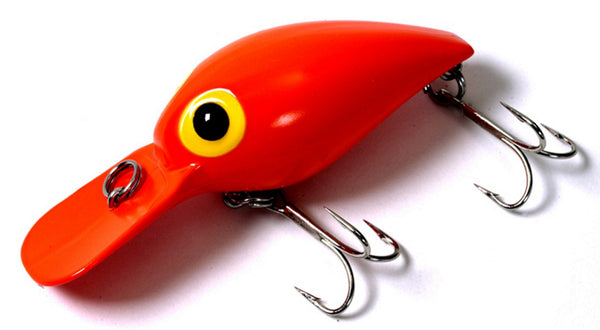 brad's fishing lures Brad's Magnum Wiggler, Fluorescent Red/Silver Flakes