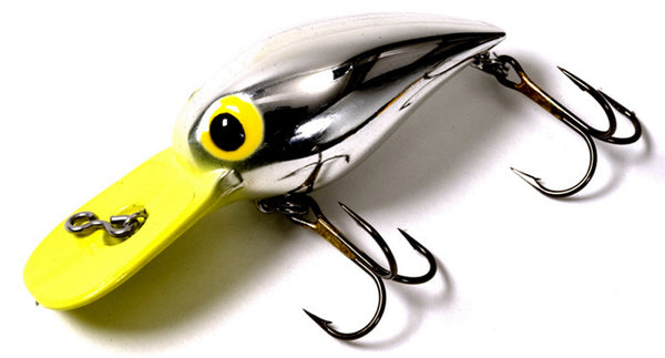 Brad's Wiggler Nickel/Charteuse Bill (UV); 3 3/4 in