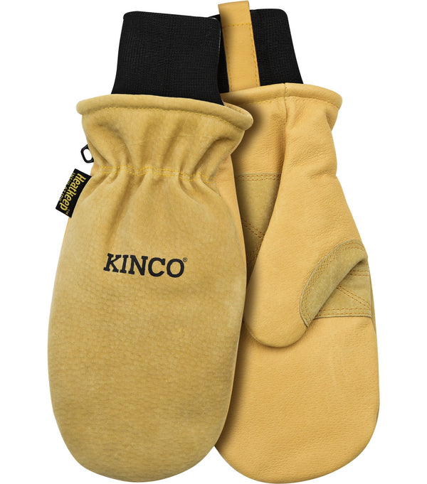 Kinco Lined Heavy-Duty Premium Grain & Suede Pigskin Ski Mitt with Omni-Cuff