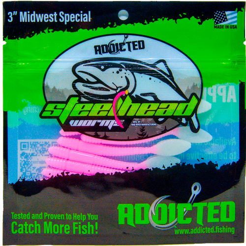Addicted Fishing Ghost Pink Worms - 3