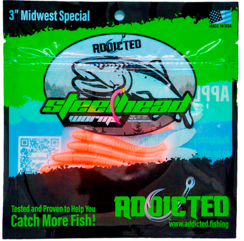Addicted Fishing Peach Legend Worms - 3