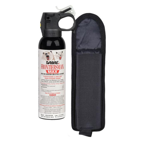 SABRE Frontiersman MAX 7.9 oz. Bear & Mountain Lion Spray with Belt Holster