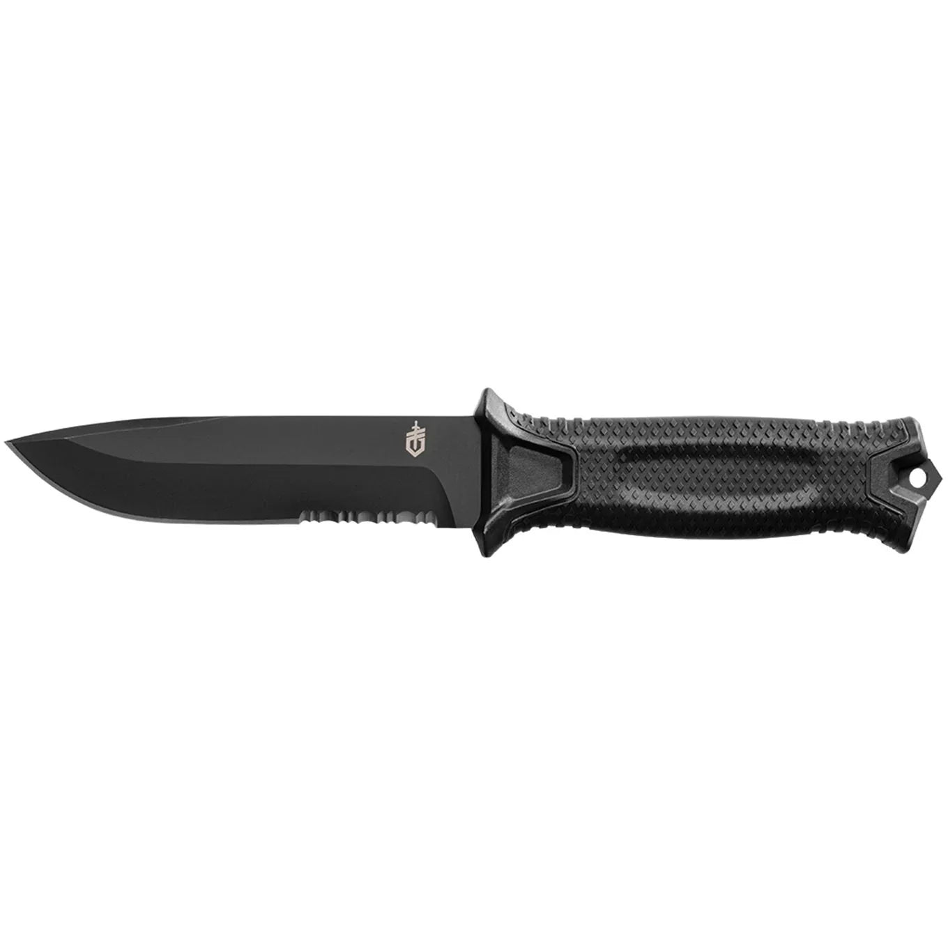 Gerber Gear StrongArm - Fixed Blade, Full Tang Knife - Black, Serrated Edge