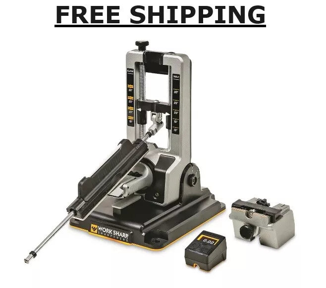 Professional Precision Adjust Knife Sharpener Metal V-Block Clamp Ceramic Rod