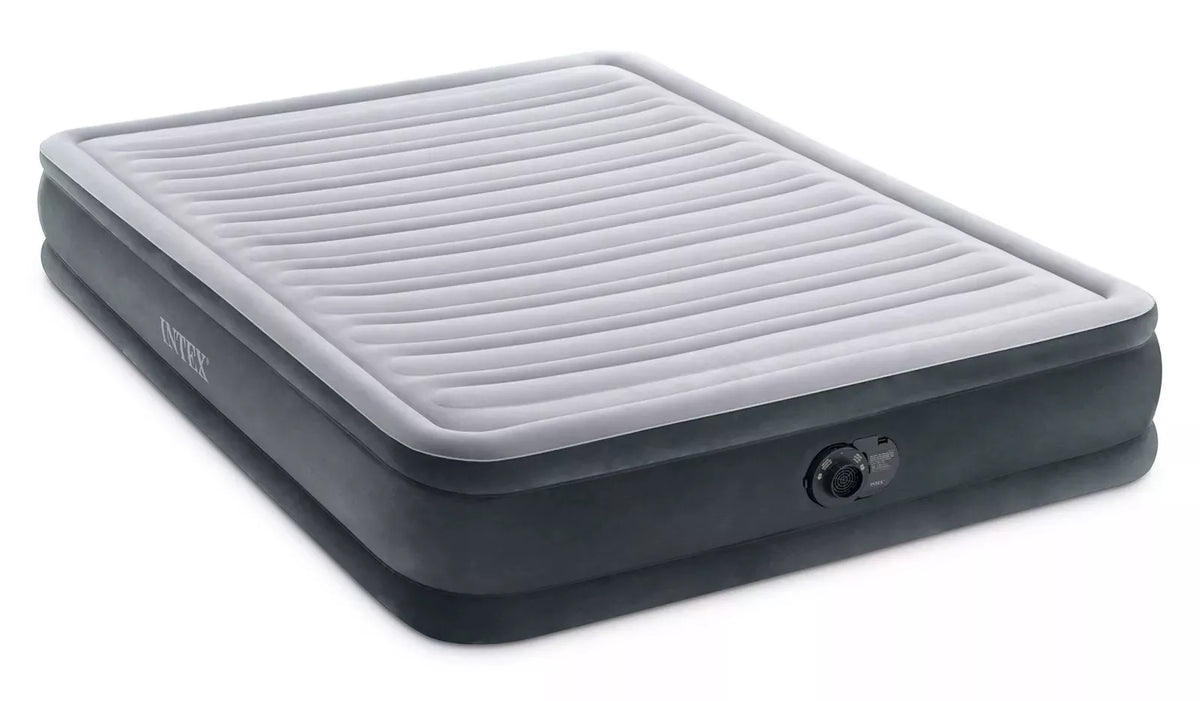 Intex Dura-Beam Deluxe Plush Comfort Queen Air Mattress Bed With