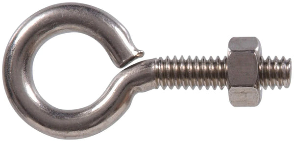 Hillman Stainless Steel Eyebolt, 1 inch - 8 Pack