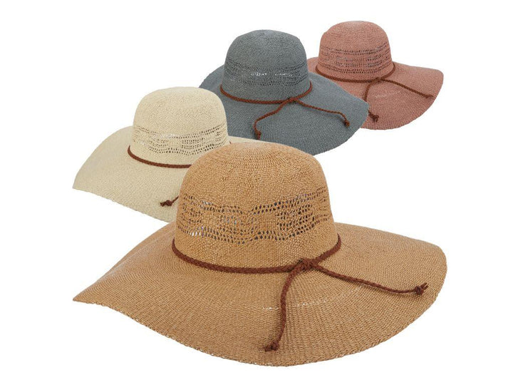 XXB Scala - Dorfman Pacific - Eleonora Floppy Straw Hat - Rose
