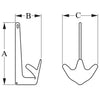 Galvanized the Seahook Anchor 44 Pound