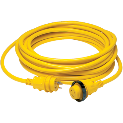 30 Amp PowerCord PLUS Cordset W/Power-on LED - Yellow 50ft