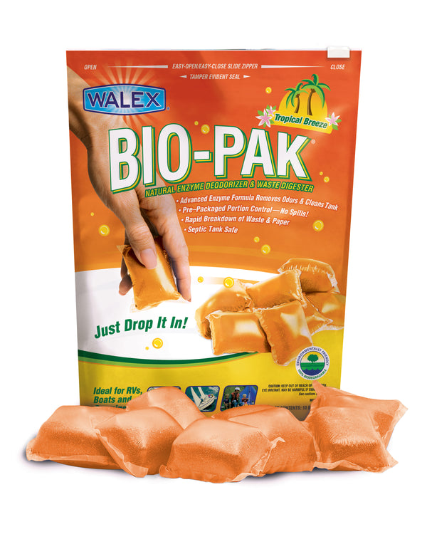 Désodorisant Enzymatique Naturel Et Digesteur De Déchets Pour Réservoir De Stockage De VR Walex Bio-Pak, Parfum Brise Tropicale