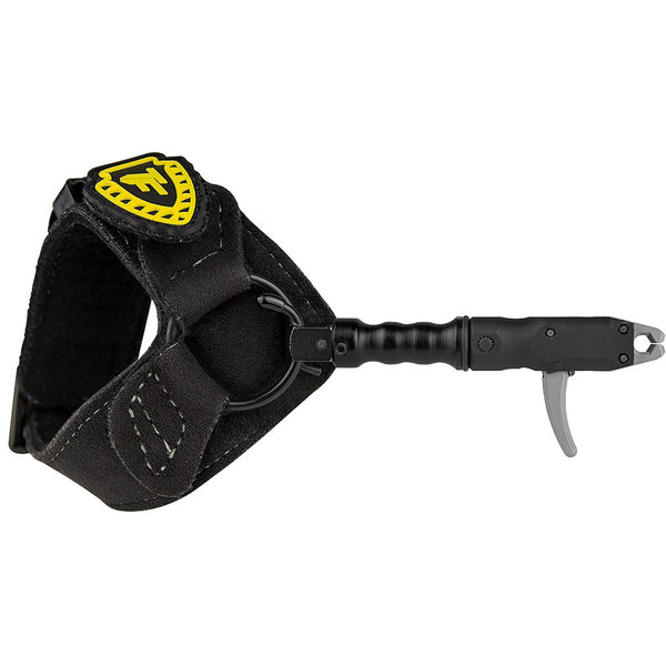 TRUFIRE SMBF Smoke Adjustable Archery Compound Bow Release with Foldback Design - Black Wrist Strap