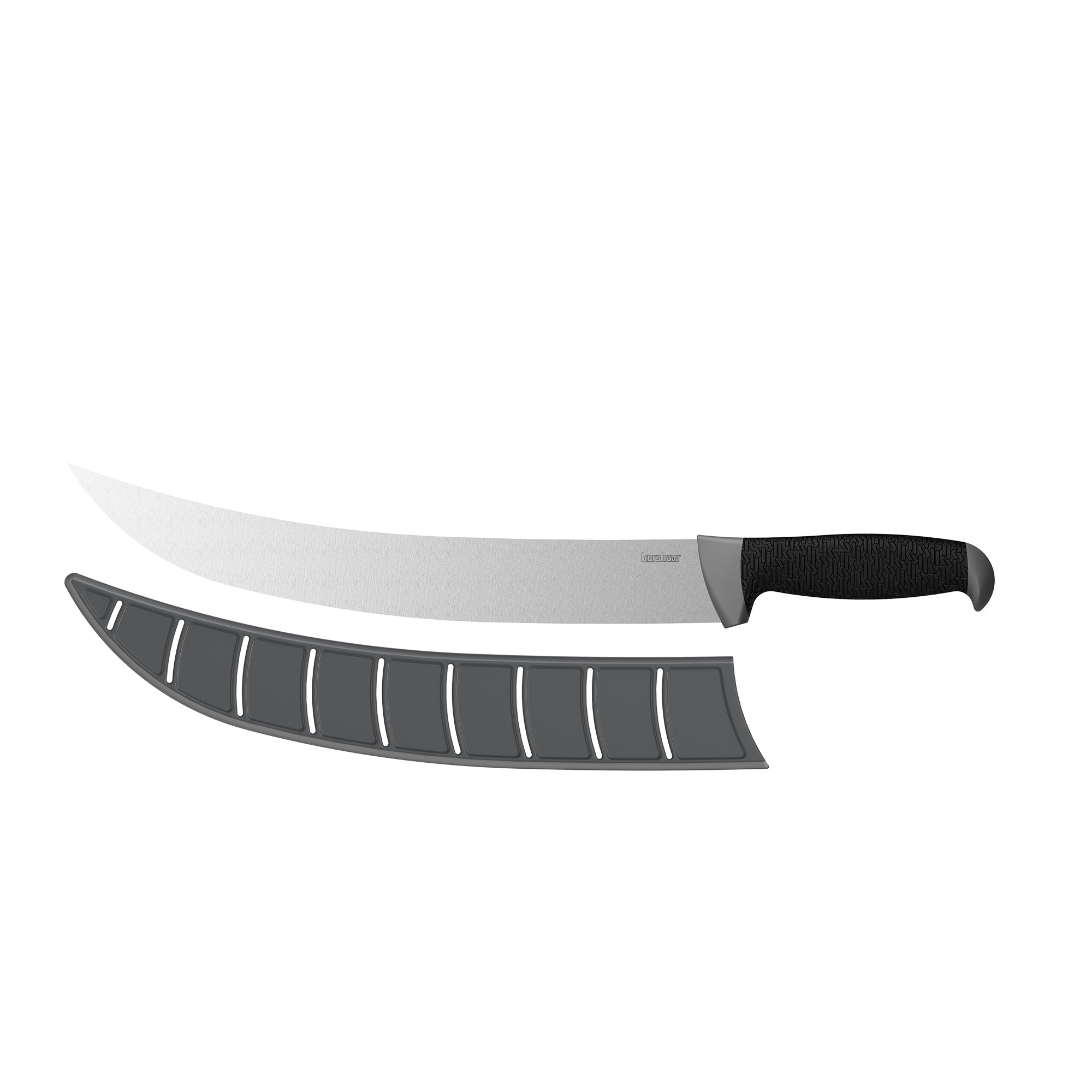 Kershaw 12in Curved Fillet Kitchen Knife 12in 420J2 Trailing Point Blade Glass-Filled Nylon Handle